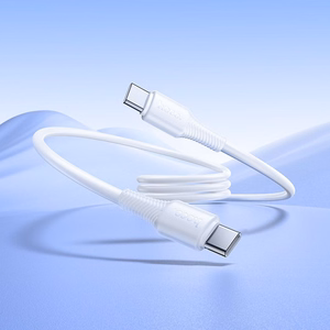 Кабель USB C to USB C Hoco 3A 60W 1 m X120 белый