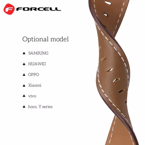 FORCELL F-DESIGN FS21 ekoloģiskās ādas siksniņa SAMSUNG pulkstenim 20 mm brūna