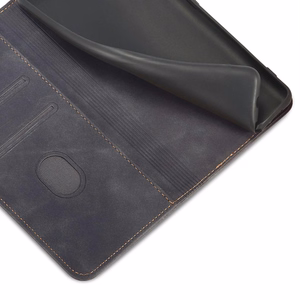 Magnet Fancy viedtālruņa apvalks Samsung Galaxy S22+ (S22 Plus) ar maku un karšu turētāju, melns