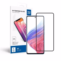 Aizsargstikls Blue Star - SAMSUNG A53 5G ar pilnu ekrānu (ar pilnu līmējumu, ar rāmi, mazā izmēra) - melns
