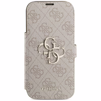 Guess Book 4G Metal Logo viedtālruņa apvalks iPhone 17 Pro - rozā