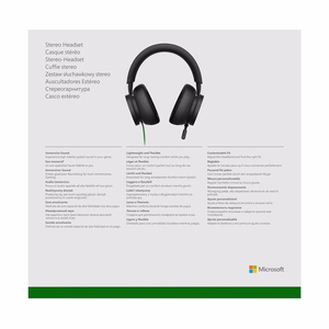 Microsoft Xbox Stereo austiņas vadu galvas spēļu melnas