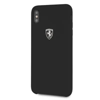 Ferrari cieta viedtālruņa apvalks iPhone Xs Max - melns/melns Silikona Off Track