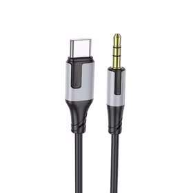 Audio kabelis Borofone BL19 USB-C uz 3,5 mm melns