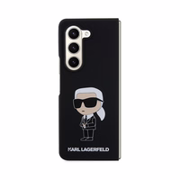 Karl Lagerfeld KLHCZFD5SNIKBCK Z Fold5 cietais apvalks melns/melns Silikona Ikonik