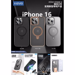 Telefona maciņš X-Level Pithy Stone II priekš Apple iPhone 16 Pro Max pelēks