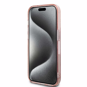 Karl Lagerfeld IML Choupette galvas un monogrammas apvalks iPhone 14 Pro Max - rozā