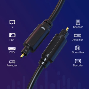 Premium optical audio cable Toslink-Toslink, 2m