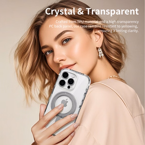 Rock Rotating Stand Crystal Series Magnētiskais Iphone 16 melns