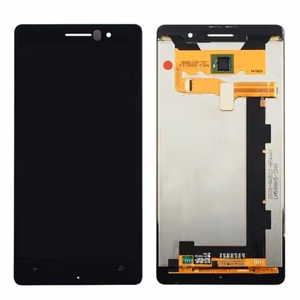 LCD displejs saderīgs ar Nokia Lumia 830 ar rāmi melns HQ