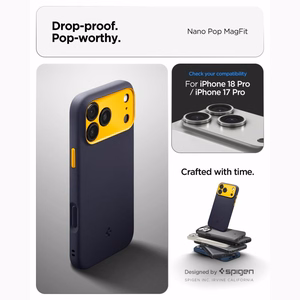Spigen Nano Pop MagSafe maciņš iPhone 18 Pro / 17 Pro, zils