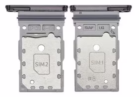 SIM kartes turētājs Samsung S911/S916 S23/S23 Plus Dual Black oriģināls (servisa iepakojums)