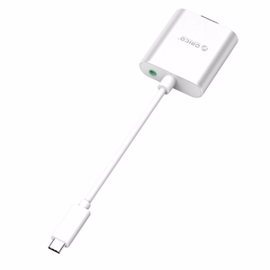 Orico PTAV adapteris USB-C–VGA un 3,5 mm, Full HD, 0,15 m – sudraba krāsas