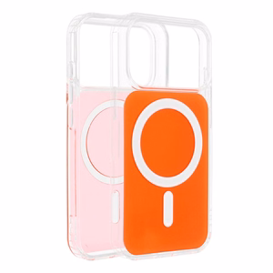 Maciņš Samsung S26 PLUS Clear Fusion Mag Cover saderīgs ar MagSafe hermes oranžs