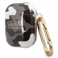 Guess GUA2UCAMG AirPods apvalks melns/melns Camo kolekcija