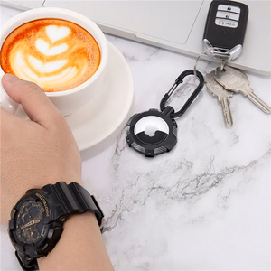 Tech-Protect TPUCarbon apvalks Apple AirTag - melns