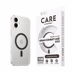 CARE by PanzerGlass Flagmanis viedtālruņa apvalks iPhone 16 Plus 6.7" melns/melns Magnētiskais 1347
