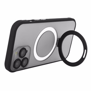 Gredzena drošs magnētiskais viedtālruņa apvalks iPhone 13 6,1" melns