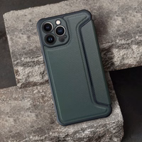 RAZOR grāmatas tipa viedtālruņa apvalks IPHONE 16 Pro tumši zaļš