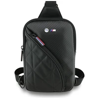BMW Carbon Pocket & Metal Logo krustvidu telefona soma - melns