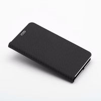 Viedtālruņa apvalks (m) - LUNA Book Carbon IPHONE 11 melns (m)
