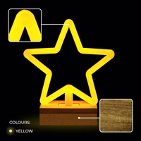 Neon Wood statīvs LED STAR silti balts FLNW04 Forever Light