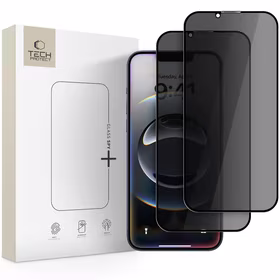Tech-Protect Anti Spy Aizsargstikls Pro+ 2 komplekts iPhone 16e / 14 / 13 Pro / 13 - melns