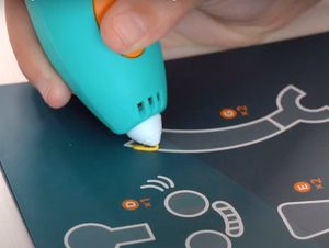 3Doodler Start Plus 3D pildspalva 0.77 mm tirkīza, dzeltens