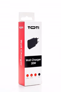 SEEK TOTI 20W Type-C PD Portable Wall Fast Charger, Black
