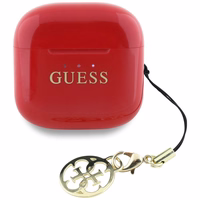 Bezvadu austiņas TWS Guess Effect Printed Classic Logo & Charm sarkans