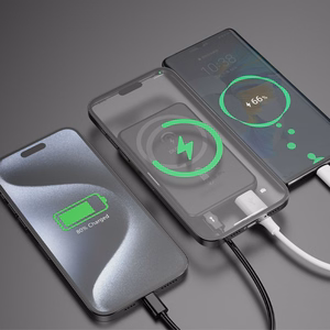Bezvadu magnētiskais portatīvais lādētājs Dudao K14S USB-C / MagSafe 20W 5000mAh (melns)