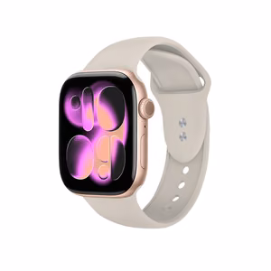 Ремешок Crong Liquid из жидкого силикона для Apple Watch 38/40/41/42 мм, каменно-бежевый