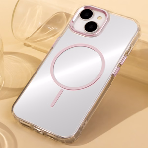 Clear Thin Mag case for iPhone 17 Air 6,6" pink