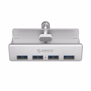 Orico MH4PU centrmezgls ar skavu 4x USB-A 3.0 sudrabs