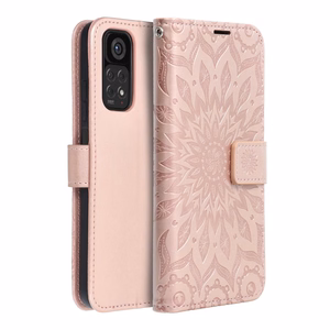 MEZZO grāmatas viedtālruņa apvalks XIAOMI Redmi Note 11 / 11S mandala rozā zelts