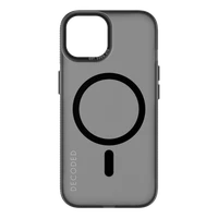 Decoded Caurspīdīgs ar rokturi viedtālruņa apvalks ar Magnētisko iPhone 15 Plus - pelēks un melns
