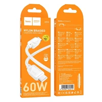 Kabelis USB C uz USB C Hoco 3A 60W 1 m X113 balts