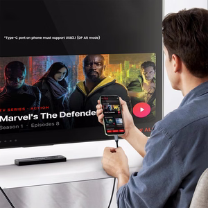 Wozinsky WCCH-01 USB-C - HDMI 4K 60Hz kabelis 1.8 m - melns