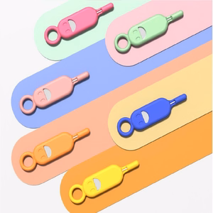 Key / needle for SIM card tray needle keychain dzeltens