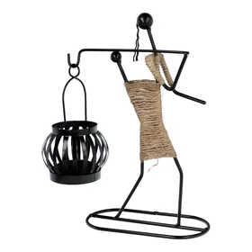 Dekoratīvs metāla svečturis ART DECO Afrika modelis C IALC-1