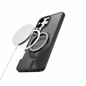 Rock Rotating Stand Soft Touch Series magnētiskais priekš Samsung Galaxy S26 melns