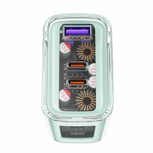 Lādētājs Acefast GaN pelēks 65W (2xPD / 1xQC3.0)