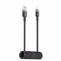Acefast C14-04 USB-A - USB-C kabelis Spring 480Mb/s 3A 1,2 m - melns