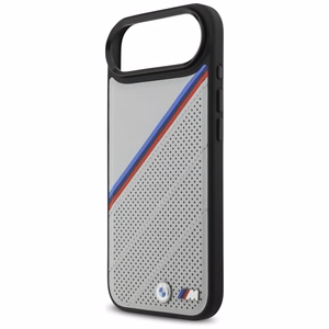 BMW M trīskrāsu metāla logotipa magnētiskais viedtālruņa apvalks iPhone 17 Air - pelēks