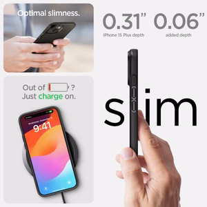 Spigen Thin Fit viedtālruņa apvalks iPhone 15 Plus - melns