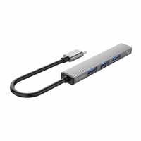 Orico AH-13 USB-C Hub dokstacija 1x USB-A 3.0 + 3x USB-A 2.0 - pelēka