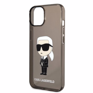 Karl Lagerfeld Ikonik Karl viedtālruņa apvalks iPhone 14 Plus - melns