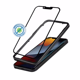 Crong Anti-Bacterial 3D Armor Glass – 9H rūdīts stikls the entire iPhone 13 mini screen + installation frame