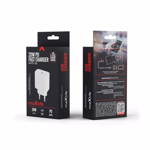 Maxlife MXTC-06 PD QC lādētājs 1x USB-C 20W, balts