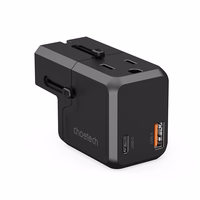 Choetech PD6038 USB-C USB-A PD 20W ceļojumu lādētājs USA EU UK AU - melns